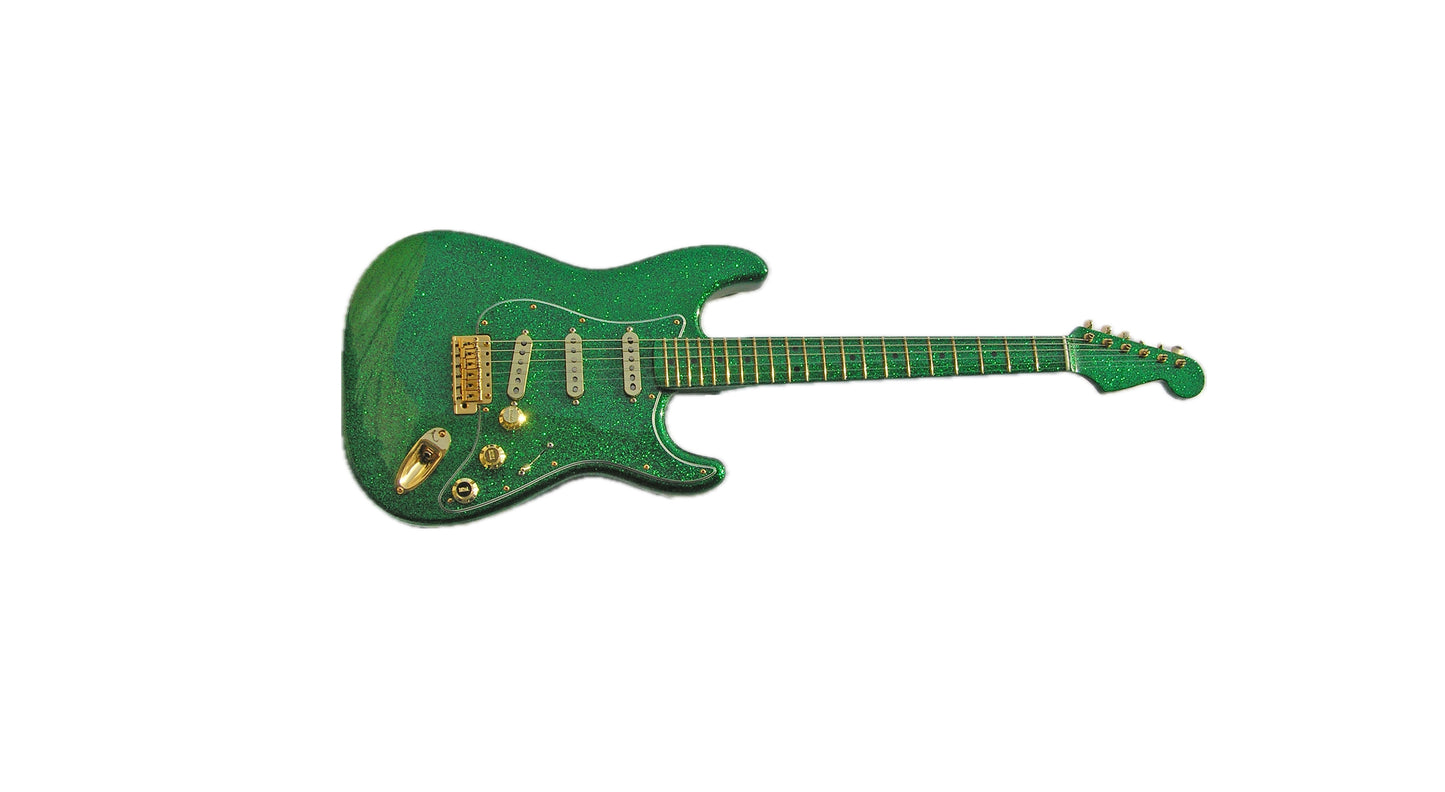 2026 Signature Sound Deluxe S-Style Guitar Green Sparkle