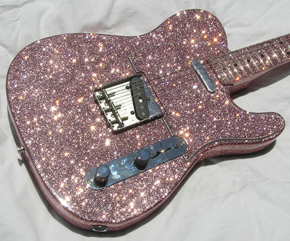 2026 Signature Sound T-caster Guitar Pink Sparkle Body neck and pick guard