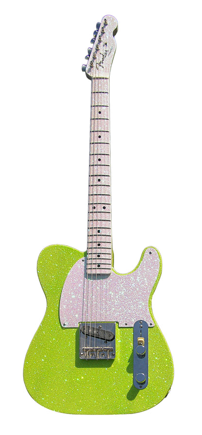 2026 Signature Sound E-quire Color shifting Lime Green Sparkle Guitar