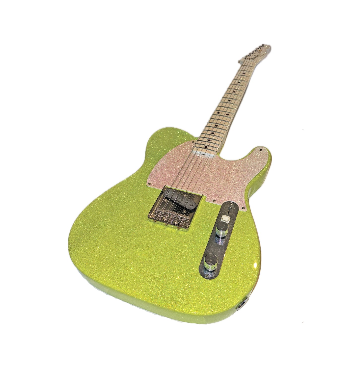 2026 Signature Sound E-quire Color shifting Lime Green Sparkle Guitar