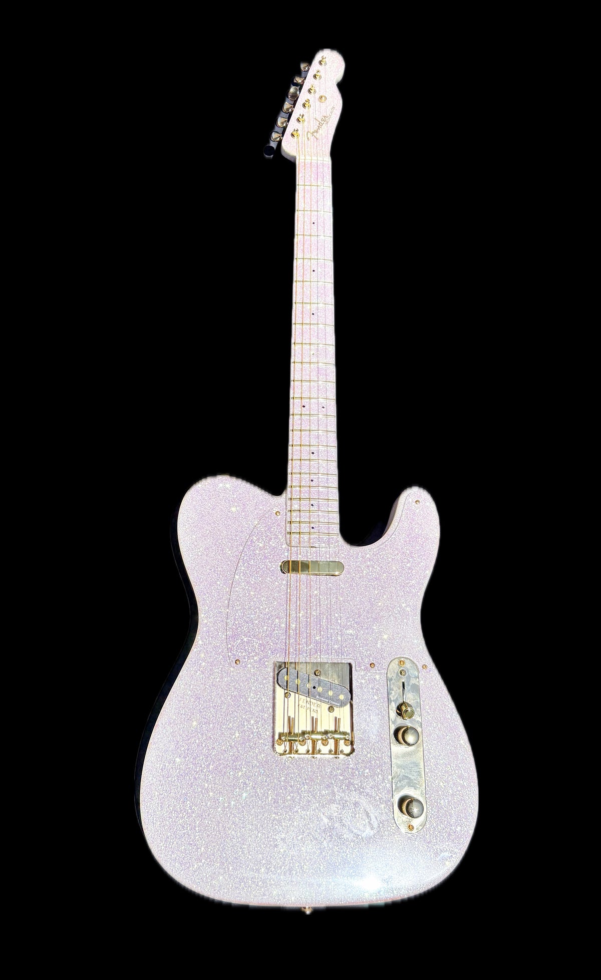 2026 Signature Sound Deluxe custom T-caster All Sparkle White / Pink finish