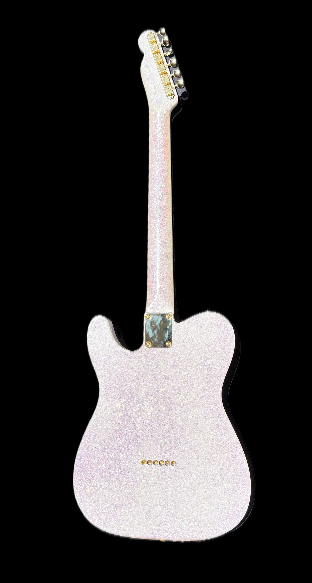 2026 Signature Sound Deluxe custom T-caster All Sparkle White / Pink finish