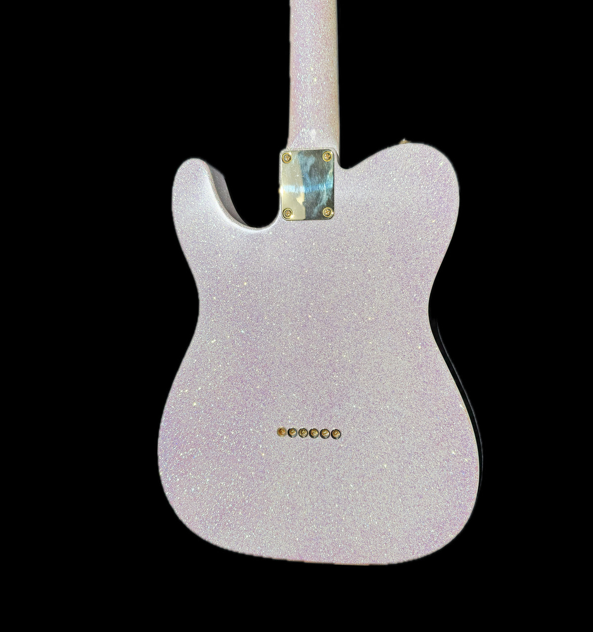 2026 Signature Sound Deluxe custom T-caster All Sparkle White / Pink finish