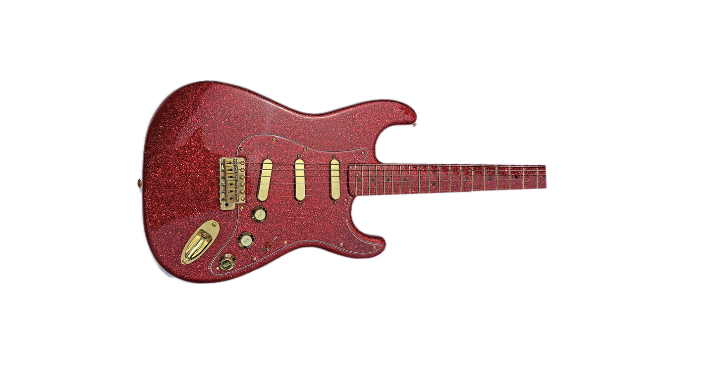 2026 Signature Sound Deluxe S-Style Guitar Red Sparkle