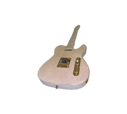 2026 Signature Sound Deluxe custom T-caster All Sparkle White / Pink finish